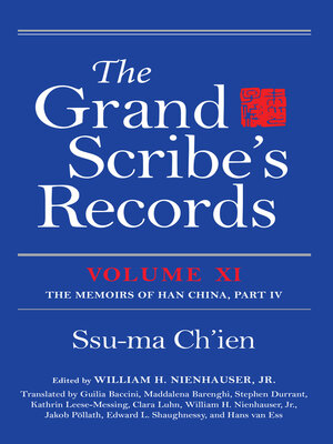 cover image of The Grand Scribe's Records, Volume XI